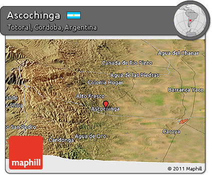 Satellite Panoramic Map of Ascochinga