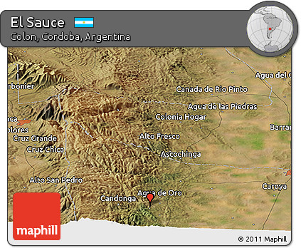 Satellite Panoramic Map of El Sauce
