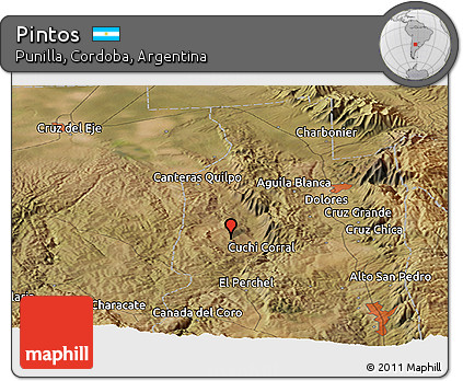 Satellite Panoramic Map of Pintos