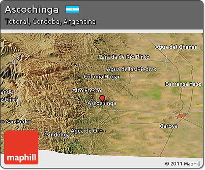 Satellite Panoramic Map of Ascochinga