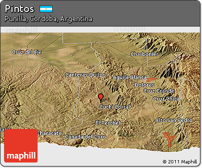 Satellite Panoramic Map of Pintos