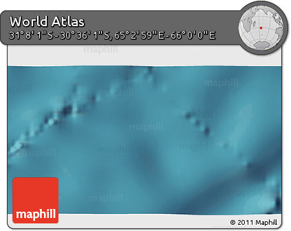 Satellite 3D Map of the Area around 30° 52' 1" S, 65° 31' 30" E