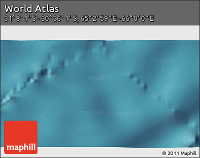 Satellite 3D Map of the Area around 30° 52' 1" S, 65° 31' 30" E