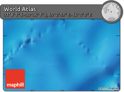 Physical Map of the Area around 30° 52' 1" S, 65° 31' 30" E