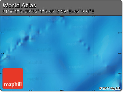 Physical Map of the Area around 30° 52' 1" S, 65° 31' 30" E