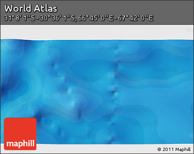 Political 3D Map of the Area around 30° 52' 1" S, 67° 13' 29" E