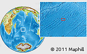 Physical Location Map of the area around 30° 52' 1" S, 68° 4' 29" E