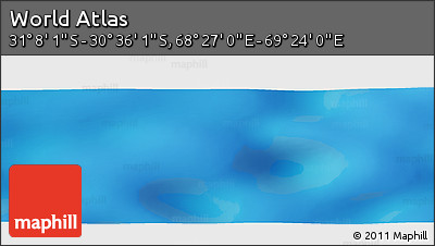 Physical Panoramic Map of the Area around 30° 52' 1" S, 68° 55' 30" E