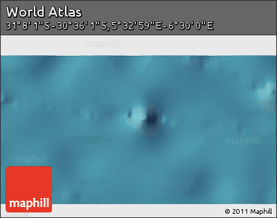 Satellite 3D Map of the Area around 30° 52' 1" S, 6° 1' 30" E