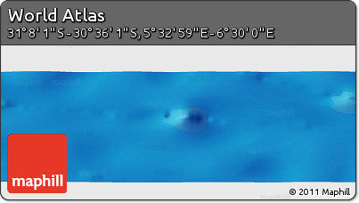 Physical Panoramic Map of the Area around 30° 52' 1" S, 6° 1' 30" E