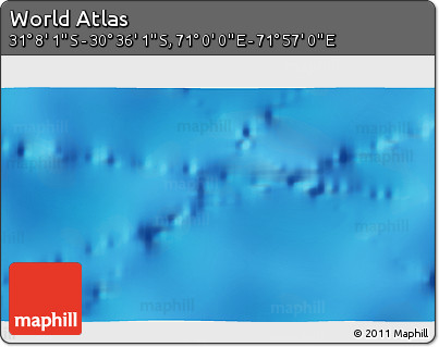 Physical 3D Map of the Area around 30° 52' 1" S, 71° 28' 29" E