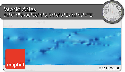 Physical Panoramic Map of the Area around 30° 52' 1" S, 71° 28' 29" E