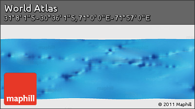 Physical Panoramic Map of the Area around 30° 52' 1" S, 71° 28' 29" E