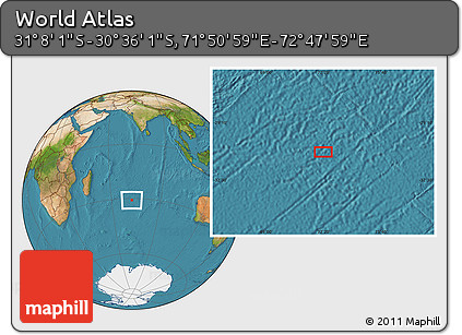Satellite Location Map of the Area around 30° 52' 1" S, 72° 19' 29" E