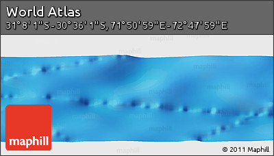 Physical Panoramic Map of the Area around 30° 52' 1" S, 72° 19' 29" E