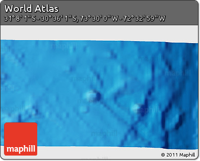 Physical 3D Map of the Area around 30° 52' 1" S, 73° 1' 30" W