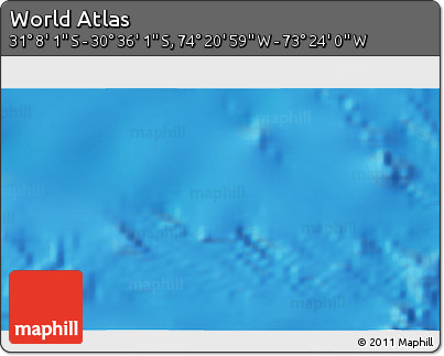 Physical 3D Map of the Area around 30° 52' 1" S, 73° 52' 30" W