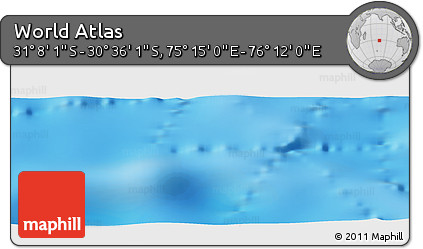 Physical Panoramic Map of the Area around 30° 52' 1" S, 75° 43' 29" E