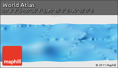 Physical Panoramic Map of the Area around 30° 52' 1" S, 75° 43' 29" E