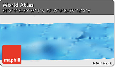 Physical Panoramic Map of the Area around 30° 52' 1" S, 75° 43' 29" E