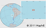 Gray Location Map of the area around 30° 52' 1" S, 80° 40' 30" W