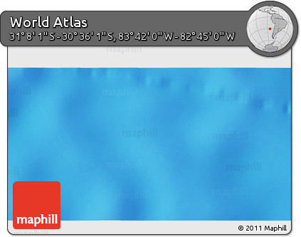 Shaded Relief 3D Map of the Area around 30° 52' 1" S, 83° 13' 29" W