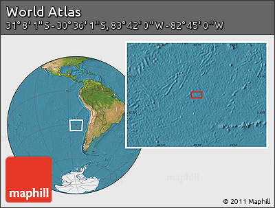 Satellite Location Map of the Area around 30° 52' 1" S, 83° 13' 29" W