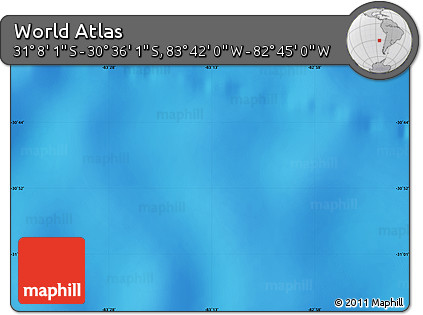 Physical Map of the Area around 30° 52' 1" S, 83° 13' 29" W
