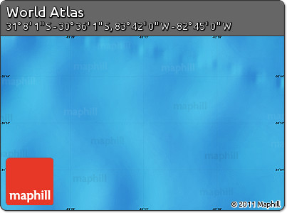 Physical Map of the Area around 30° 52' 1" S, 83° 13' 29" W