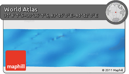 Physical Panoramic Map of the Area around 30° 52' 1" S, 84° 13' 29" E