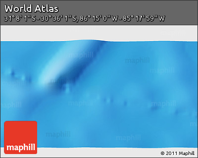 Physical 3D Map of the Area around 30° 52' 1" S, 85° 46' 30" W