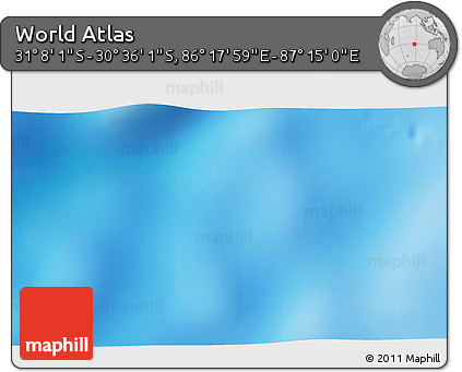 Physical 3D Map of the Area around 30° 52' 1" S, 86° 46' 30" E