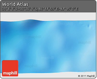 Physical 3D Map of the Area around 30° 52' 1" S, 86° 46' 30" E
