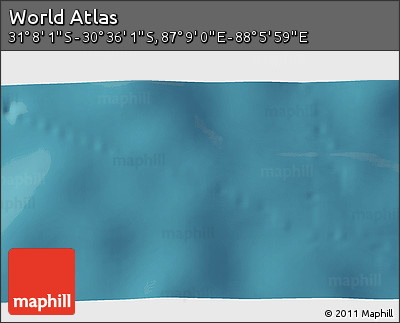 Satellite 3D Map of the Area around 30° 52' 1" S, 87° 37' 30" E