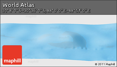Physical Panoramic Map of the Area around 30° 52' 1" S, 88° 28' 29" E