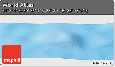 Physical Panoramic Map of the Area around 30° 52' 1" S, 88° 28' 29" E