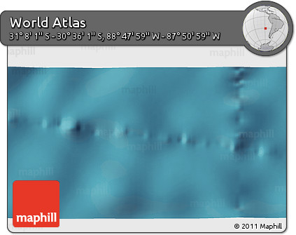 Satellite 3D Map of the Area around 30° 52' 1" S, 88° 19' 29" W