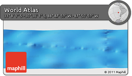 Physical Panoramic Map of the Area around 30° 52' 1" S, 88° 19' 29" W