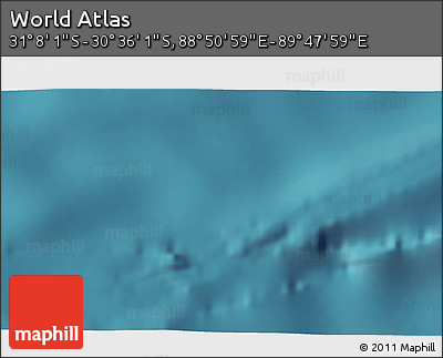 Satellite 3D Map of the Area around 30° 52' 1" S, 89° 19' 29" E