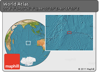 Satellite Location Map of the Area around 30° 52' 1" S, 89° 19' 29" E
