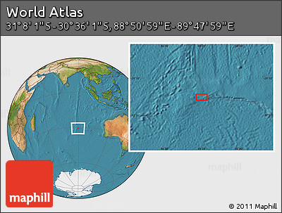 Satellite Location Map of the Area around 30° 52' 1" S, 89° 19' 29" E