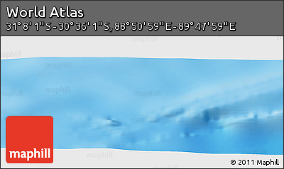 Physical Panoramic Map of the Area around 30° 52' 1" S, 89° 19' 29" E