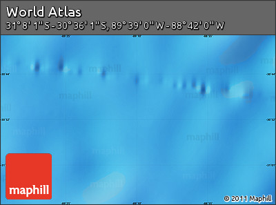 Physical Map of the Area around 30° 52' 1" S, 89° 10' 30" W