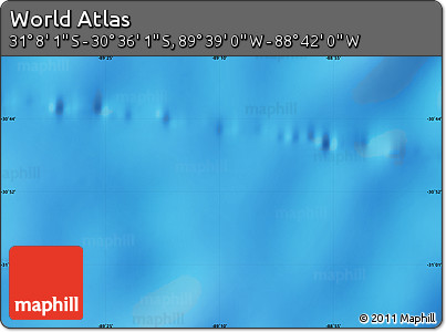 Physical Map of the Area around 30° 52' 1" S, 89° 10' 30" W