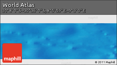 Physical Panoramic Map of the Area around 30° 52' 1" S, 8° 34' 29" E