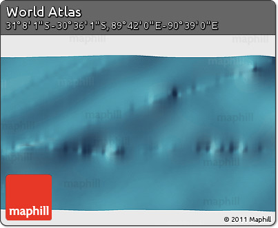 Satellite 3D Map of the Area around 30° 52' 1" S, 90° 10' 30" E