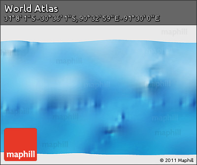 Physical 3D Map of the Area around 30° 52' 1" S, 91° 1' 30" E