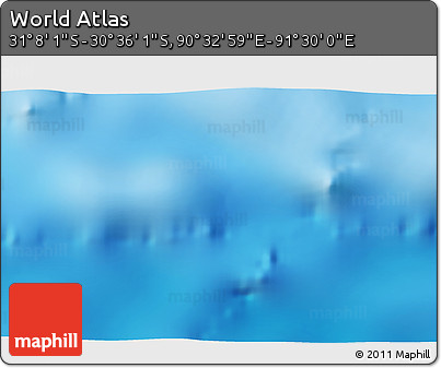 Physical 3D Map of the Area around 30° 52' 1" S, 91° 1' 30" E