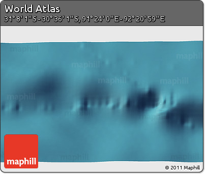 Satellite 3D Map of the Area around 30° 52' 1" S, 91° 52' 30" E