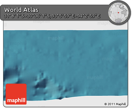 Satellite 3D Map of the Area around 30° 52' 1" S, 93° 34' 29" E